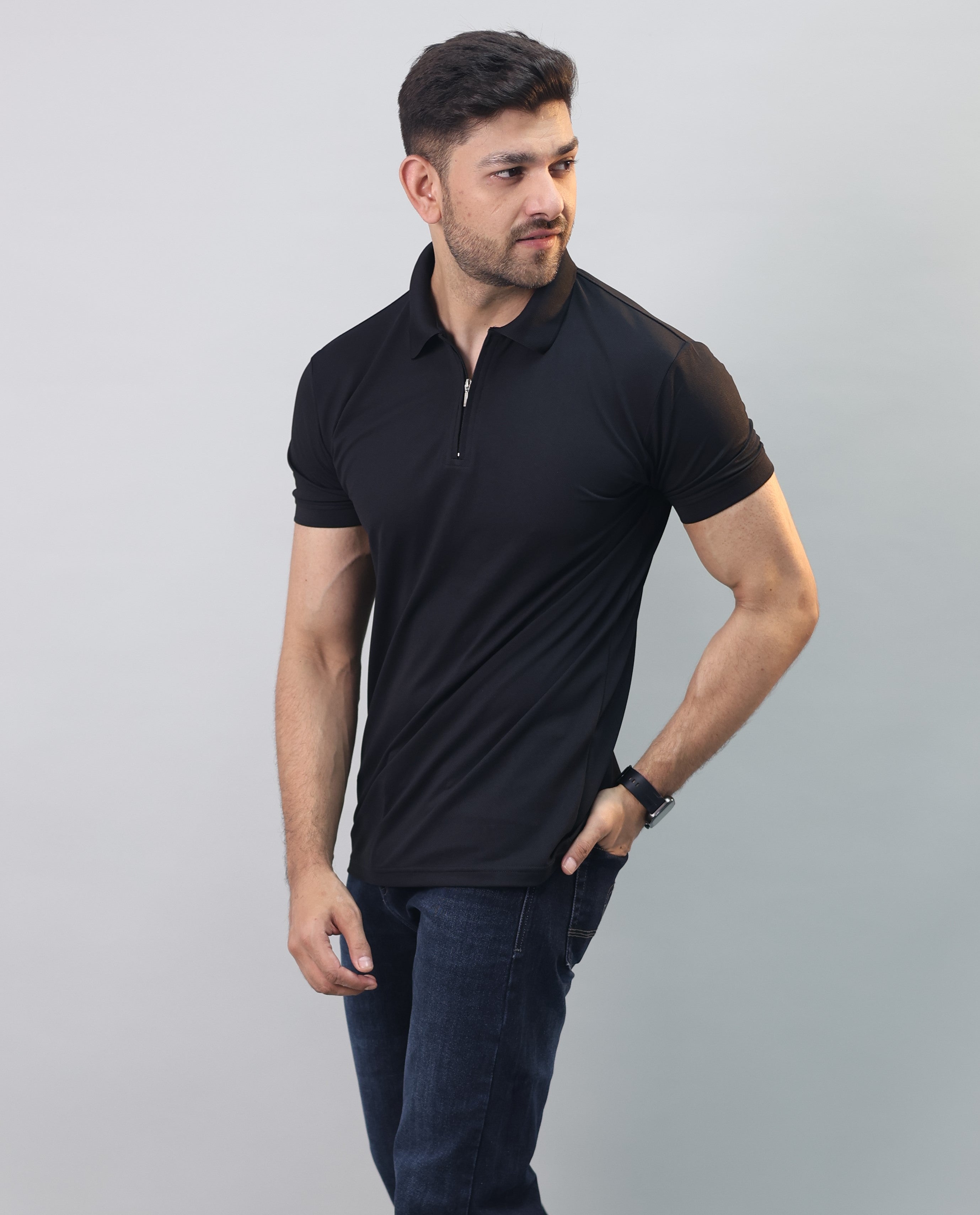 Zip Polo T-shirt